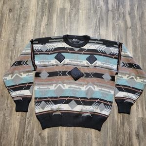 Vintage Impact Sweater Knit Pullover Coogi Style Top Mens Size Large